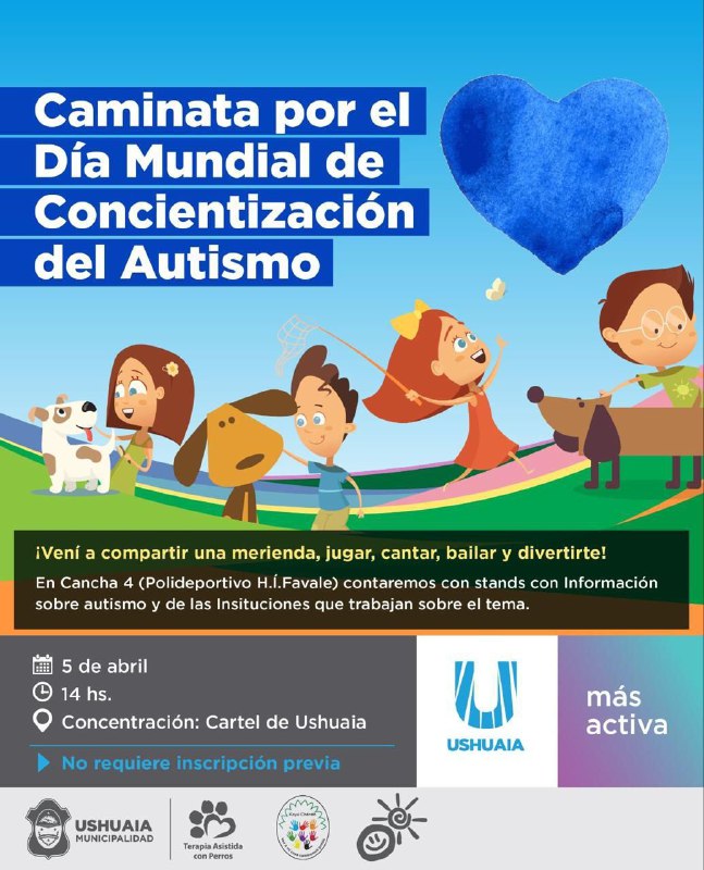 Este viernes se realizará una caminata por el día mundial de concientización sobre el autismo 