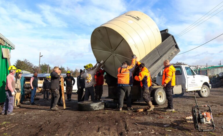 El Municipio de Tolhuin trabaja en la prevención de incendios en el Parque Industrial