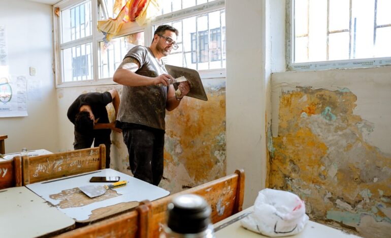 Continúa el programa de trabajos en edificios escolares de cara al reinicio del ciclo escolar