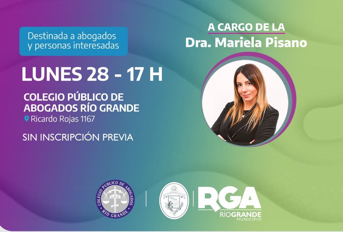 Río Grande: Se realizarán 2 charlas con especialistas sobre derecho laboral y familiar