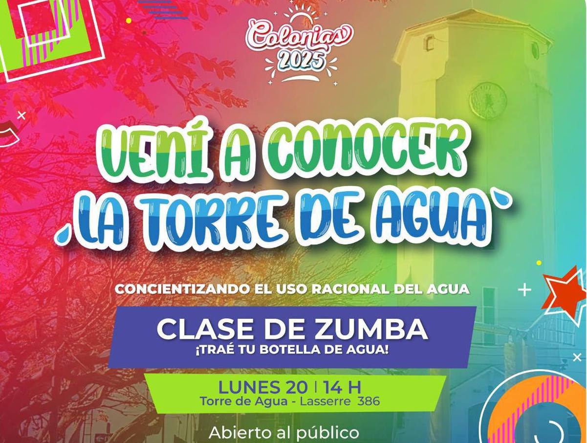 Este lunes sumate a la jornada recreativa “vení a conocer la torre de agua”