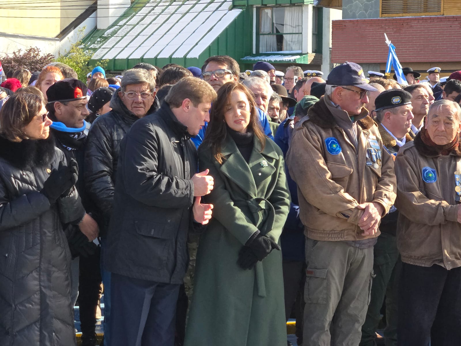 Con ausencia de militantes y dirigentes libertarios, Villarruel estuvo en el acto del 2 de Abril en Tierra del Fuego