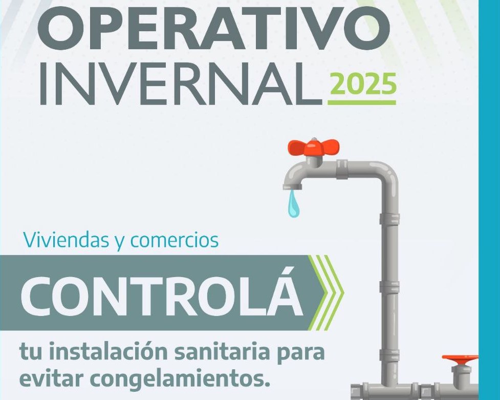 Río Grande: El municipio brinda recomendaciones para proteger las cañerías del congelamiento