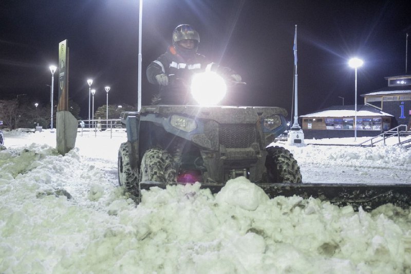 La municipalidad de Ushuaia avanzó con el operativo invierno durante el fin de semana